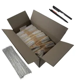 Ads0705 Brock 2-part Notched Inventory Tags Polyart-manila 8 1/4 By 3 Inch 1000/box
