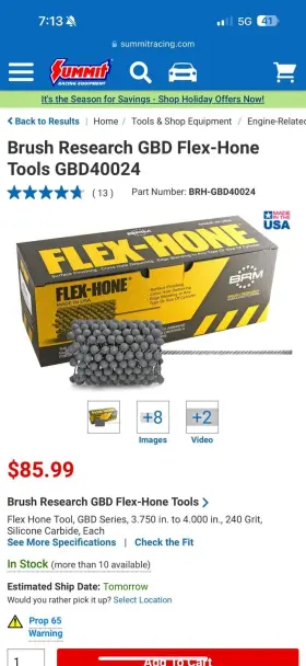 Gbd40024 Brush Research Gbd Flex-hone Tools