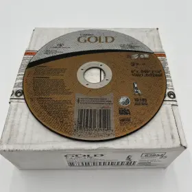 5539563954 Carborundum Brand New 25 Count Carbo Gold Metal Cut-off Wheels - 6 Inch X.045 X7/8
