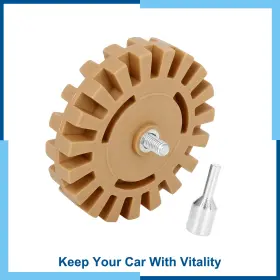 Carpopart 679134659516 4 Inch Car Rubber Eraser Wheel Decal Removal With Drill Adaptors Thickness 20mm