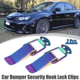 Carpopart 745065172285 Car Trunk Bumper Security Hook Clips Quick Release Multicolor 105x33mm 2pcs