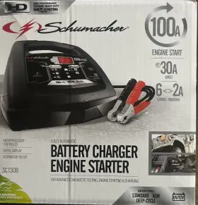 Scusc1308 Charge Xpress Sc1308 100/30/6 2 Amp Battery Charger W Engine Start