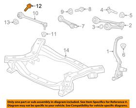 Chrysler Oem 6508238aa 09-23 300 Suspension Components-lateral Arm Mount Bolt