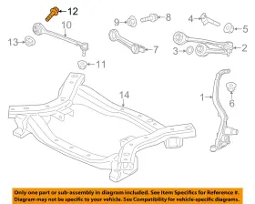 6508238aa Chrysler Oem 09-23 300 Suspension Components-lateral Arm Mount Bolt