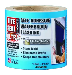 Cofair 095959433009 Tsbultra433 Tite Seal Butyl Ultra Window Tape 4 Inch X 33ft