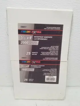 Cx8417 Color Extra 5-1/2 Inch X 9 Waterproof Sandpaper 2000 Mirror Fine - 25 Sheets