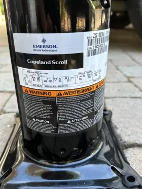 Zs11kae-pfv-818 Copeland Scroll Comp 208/230-0.74 L