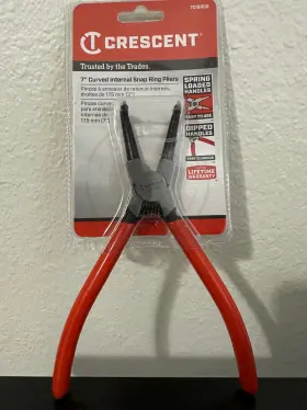 90-degrees Crescent 7cisrdg 7 Inch Internal Snap Ring Pliers Curved Tips -
