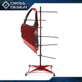 Big20260318-53 Crossdesign Adjustable Auto Body Door Fender Panel Holder Tree Center Post Hang Paint Stand