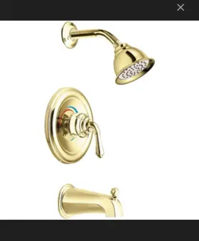 T2449p Csi Moen T2449 Monticello Posi-temp Tub And Shower Trim Kit Polished Brass