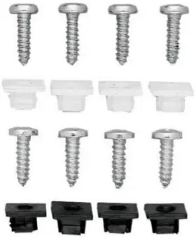 Custom Accessories 077341933236 12 Pack - License Plate Fastener Black Nylon 4-pk. 93323