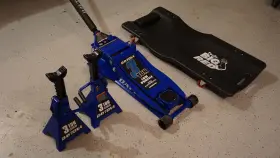 Ds300lpbl Daytona Self-service Starter Kit Floor Jack And Stands Big Red Creeper