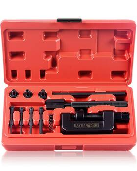 Dayuan Yt-1081 13 Pc Motorcycle Chain Breaker Tool Set Removal Cutter Riveter Kit