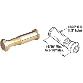 U-9983 Defender Security U 9983 Solid Brass 1/2 Inch Hole Door Viewer