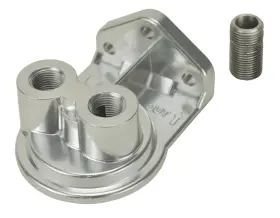 25044 Derale Oil Filter Mount With Ports Up 1/4 In Npt Female Aluminum