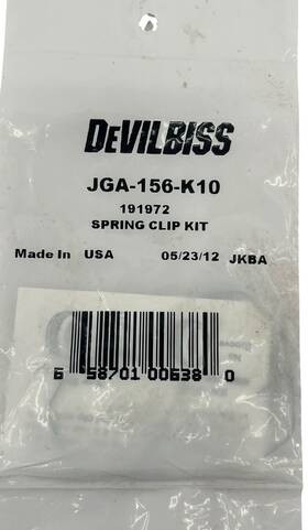 Devilbiss 191972 Genuine Jga-156-k10 Spring Clip Kit New