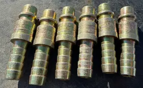 Dcp2544 Dixon Valve Lot Of 6 3/8 X Hosebarb Steel