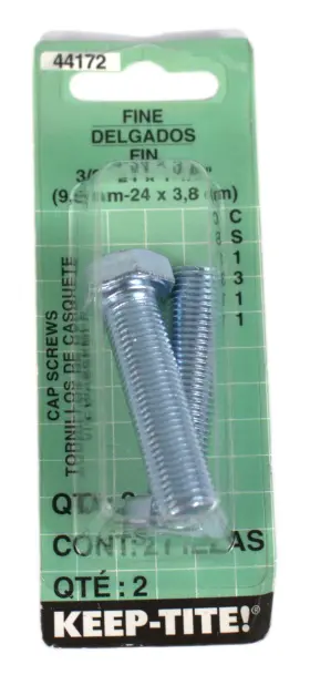8in-24 Dorman Keep-tite 44172 Fine Cap Screws 3/8in-24 X 1-1/2in 9.5mm-24 3.8cm Part