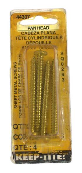 Dorman Keep-tite 44307 Keep-tite Sheet Metal Screws Pan Head #10 X 2in 5.9cm Model Number