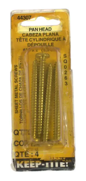 44307 Dorman Keep-tite Sheet Metal Screws Pan Head #10 X 2in 5.9cm Model Number
