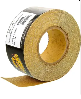 Vc-80-12 Dura-gold 80 Grit Longboard Sandpaper Roll 2-3/4 Inch Wide 12yds Hook And Loop