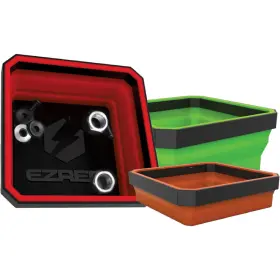 E-z Red 008965006204 Magnetic Collapsible Parts Trays - Green/red/orange 3 Pack