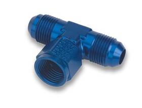 Earls 925106erl #6 An Male To Female Aluminum Adapter Tee With Swivel - Blue