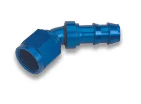 704667erl Earls Performance Super Stock 45 Degree -6 Female To 3/8 Inch Barb 704667e