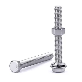 300109 Eastlo 3/8-16 X 2-1/2 Inch 6 Sets Stainless Steel Hex Bolts Screws