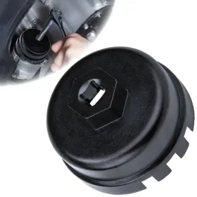 Ecocstm-ofw-01 Ecocstm Oil Filter Wrench 64.5 Mm 14 Flute Removal Tool Compatible Black