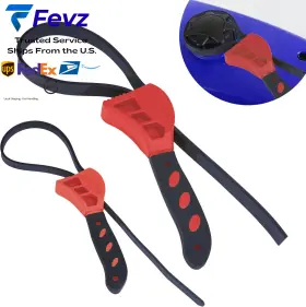 Ecocstm-sws-01 Ecocstm 2 Pcs Strap Wrench Plumbing Rubber 24 Inch And 19.7 Oil Red