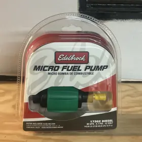 17302 Edelbrock Universal Diesel 12v Micro Electric Fuel Pump 38 Gph / 144 Lph