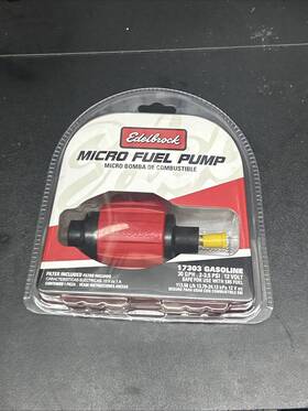 Edelbrock 17303 12-volt 30gph Gasoline Micro Fuel Pump New Sealed
