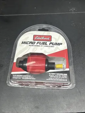 17303 Edelbrock 12-volt 30gph Gasoline Micro Fuel Pump New Sealed