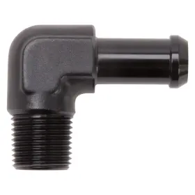 8163 Edelbrock Pipe To Hose Barb Fitting 1/2 3/8 Black Anodized