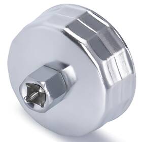 Elechoi El758 73-74mm 15 Flutes Oil Filter Cap Wrench Removal Tool Socket Compatible Silver