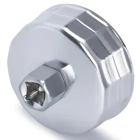 El758 Elechoi 73-74mm 15 Flutes Oil Filter Cap Wrench Removal Tool Socket Compatible Silver