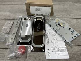 Emtek 2105us26134 Mortise Pocket Door Lock - Polished Chrome Read