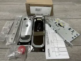 2105us26134 Emtek Mortise Pocket Door Lock - Polished Chrome Read