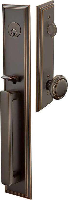 Emtek 4212nwus10b Melrose Entrance Handleset Oil Rubbed Bronze Norwich Knob Us10