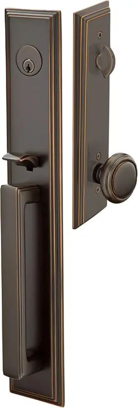 4212nwus10b Emtek Melrose Entrance Handleset Oil Rubbed Bronze Norwich Knob Us10