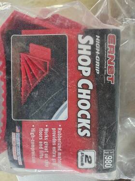 Ernest 789455009805 Ernst Manufacturing Inc Ern980 Wheel Shop Chocks - Brand New