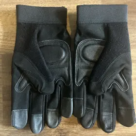 903l Fasguard Memphis Glove 903 Large Leather Palm And Fingertips Blk Grain