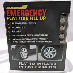 Flatter Up 866701000301 Flatterup 2 Minute Emergency Flat Tire Fill-up Inflating System Untested