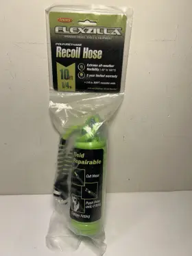 Lp1410afz Flexzilla Polyurethane Recoil Air Hose 1/4 Inch X 10 Ft. Zillagreen New