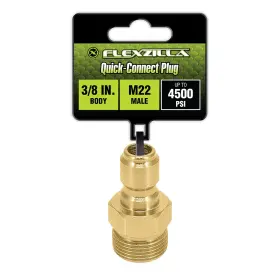 Pw3491 Flexzilla Quick-connect Plug 3/8 Inch Body X M22 Male Steel
