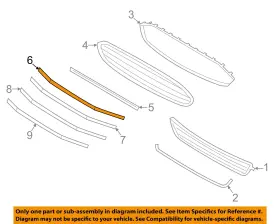 Ds7z8200ea Ford Oem 13-16 Fusion Front Bumper Grille Components-insert