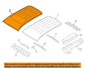 Gn1z7450202s Ford Oem 18-22 Ecosport Roof Components-roof Panel
