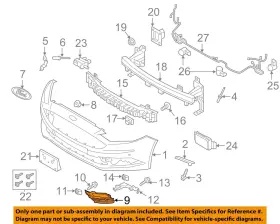 Hs7z17b814va Ford Oem 17-19 Fusion Bumper Components-side Trim