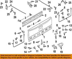 Jb3z21430b23a Ford Oem 19-23 Ranger Tail Gate Gate-insert